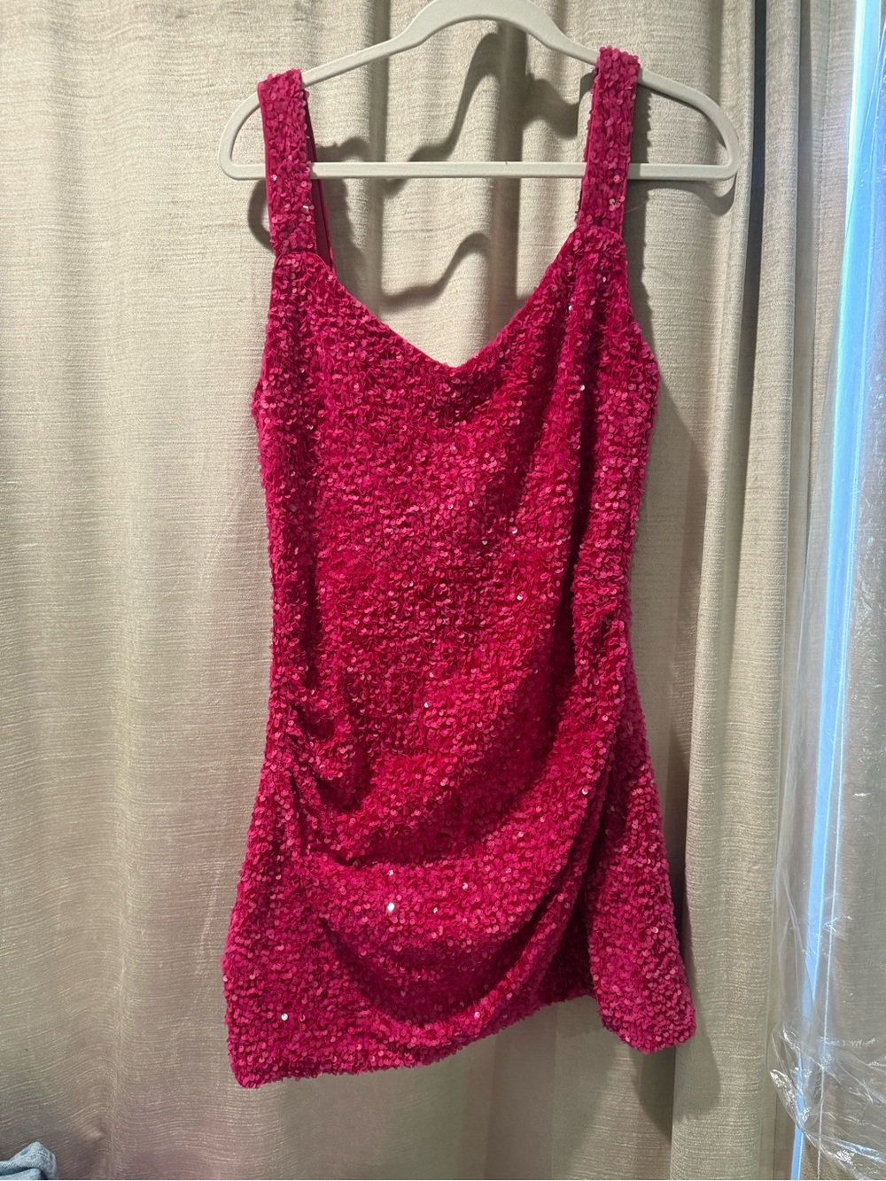 Princess Polly Hot Pink Sequin Mini Dress
